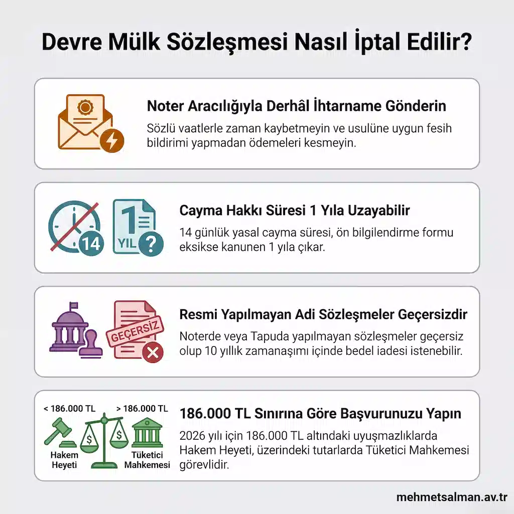 devre mulk sozlesmesi nasil iptal edilir